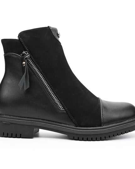Ghete de dama,Din piele ecologica cu interior imblanit,GD1039,Negru