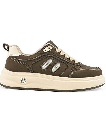 Pantofi sport de barbati din piele ecologica, B4065 - Verde inchis