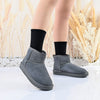 Cizme de dama,tip Ugg,Din piele naturala intoarsa,imblanite,CD1049,Gri