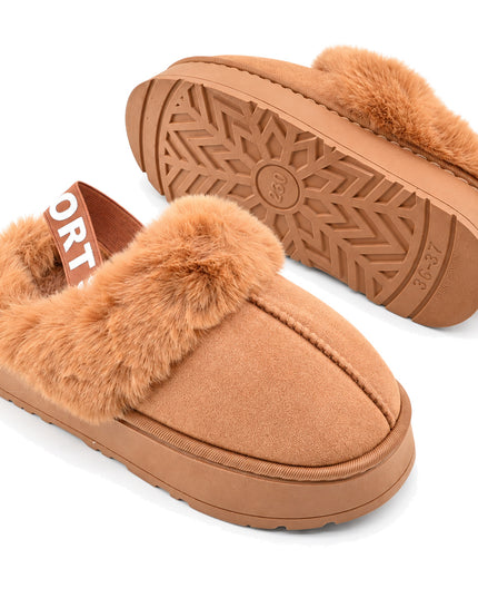 Papuci de casa Dama,Cu Imblaniti,PD1127,Camel