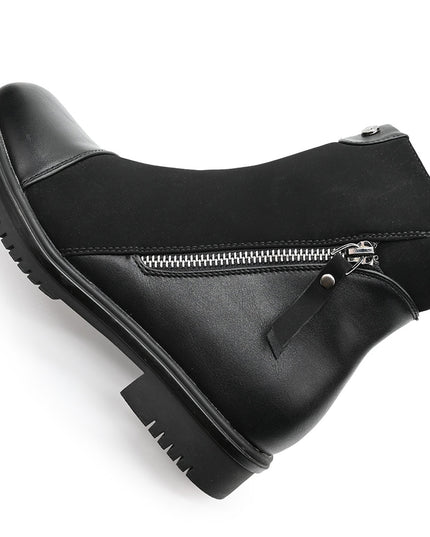Ghete de dama,Din piele ecologica cu interior imblanit,GD1039,Negru