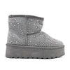 Cizme de dama,tip Ugg,Din piele ecologica intoarsa,imblanite,CD1051,Gri