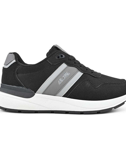 Pantofi sport de barbati din piele ecologica, B4069 - Negru