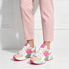 Pantofi Sport De Dama,cu insertii de plasa,D1388,Fucsia