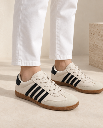 Pantofi sport de dama,D1303,Din piele ecologica,Bej