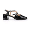 Pantofi casual de dama,Cu Toc Groasa,Din piele ecologica,P1288,Negru