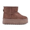 Cizme de dama,tip Ugg,Din Piele ecologica,imblanite,CD1041,Maro
