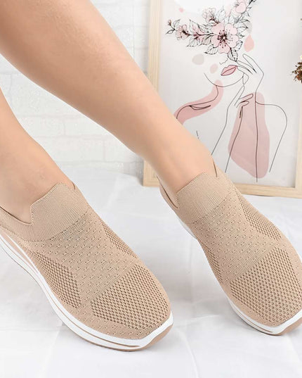 Pantofi Sport De Dama din material textil, D1492 - Khaki
