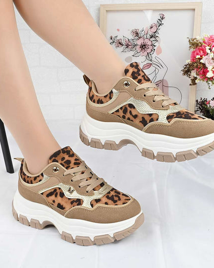 Pantofi Sport De Dama din Piele ecologica, D1499 - Leopard