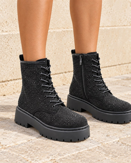 Ghete de dama,Din Piele Ecologica,cu interior imblanit,GD1137,Negru