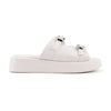 Papuci Casual De Dama,Din piele ecologica,SA35,Alb