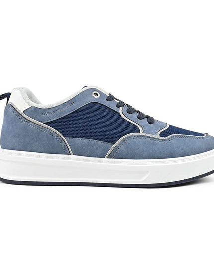 Pantofi sport de barbati din piele ecologica, B4071 - Albastru inchis