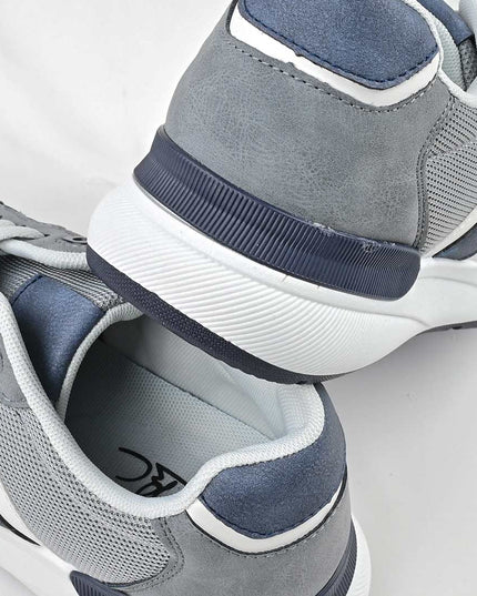 Pantofi sport de barbati din piele ecologica, B4069 - Albastru deschis