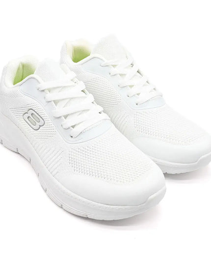 Pantofi sport de barbati usori, din material textil, B4017 - Alb