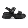 Sandale de dama,Cu platforma,Din Piele Ecologica,SA67,Negru