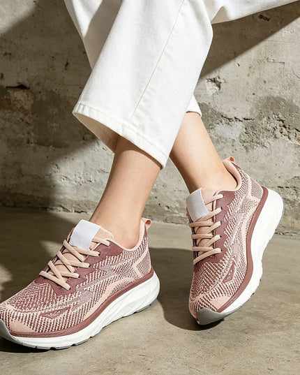 Pantofi sport de dama 0145, usori, din material textil - Visiniu