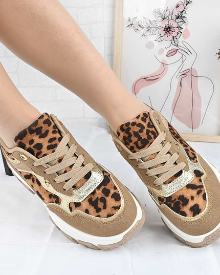 Pantofi Sport De Dama din Piele ecologica, D1499 - Leopard