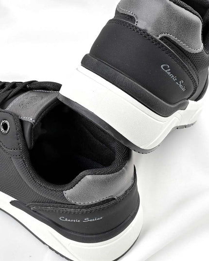 Pantofi sport de barbati piele ecologica, B4049 - Negru