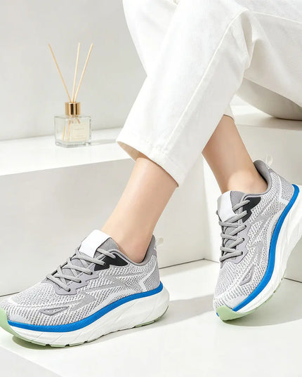Pantofi sport de dama 0145, usori, din material textil - Gri