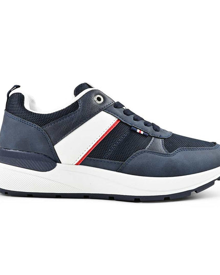 Pantofi sport de barbati cu inseretii din plasa, B4055 - Albastru