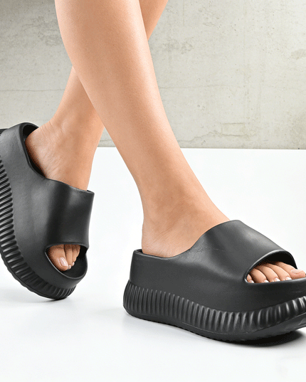 Papuci Casual De Dama din spuma, PD1099 - Negru