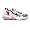 Pantofi Sport De Dama,Cu Insertii De Plasa,D1432,Alb Cu Gri