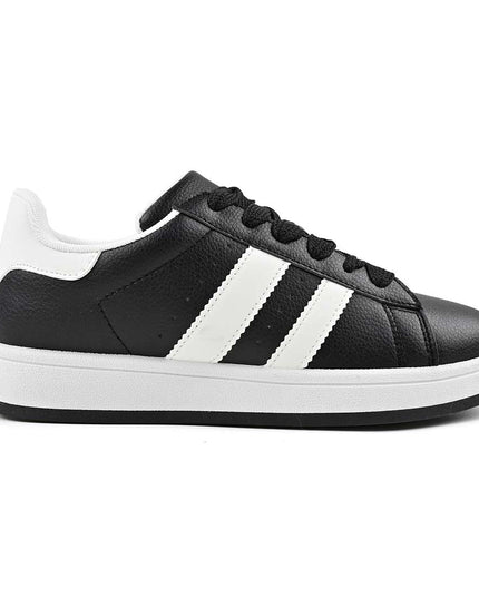 Pantofi sport de barbati din piele ecologica, B4059 - Negru
