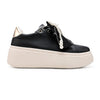 Pantofi Sport De Dama,Din piele Ecologica,Cu Fundita perle,D1367,Negru