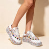 Pantofi Sport De Dama,Cu strasuri stralucitoare,D1418,Alb