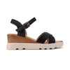 Sandale de Dama,Cu platforma,Din Piele Ecologica,SA94,Negru