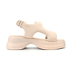 Sandale de dama,Cu platforma,Din Piele Ecologica,SA76,Kaki