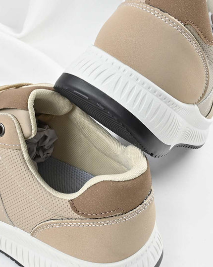 Pantofi sport de barbati piele ecologica, B4050 - Bej