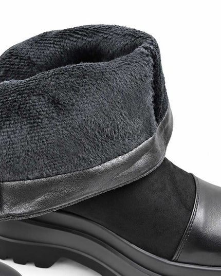Ghete de dama,Din piele ecologica cu interior imblanit,GD1130,Negru