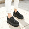 Pantofi Sport De Dama,Cu platforma,Din Piele ecologica intoarsa,D1515,Negru