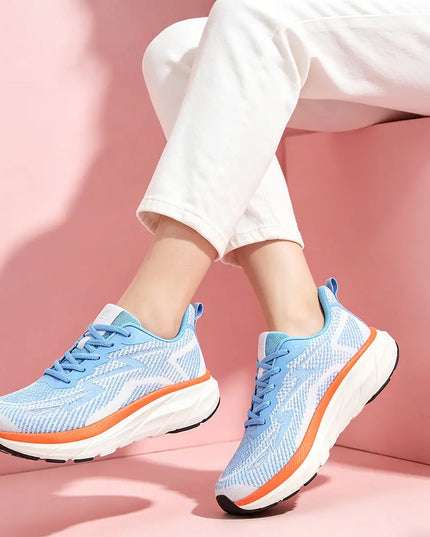 Pantofi sport de dama 0145, usori, din material textil - Albastru
