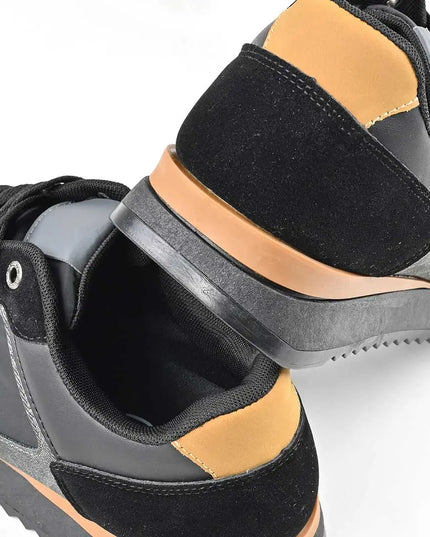 Pantofi sport de barbati din piele ecologica, B1298 - Negru