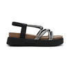 Sandale de dama,Cu platforma,Din piele Ecologica,F-5811,Negru