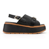 Sandale de dama,Cu platforma,Din Piele Ecologica,SA75,Negru