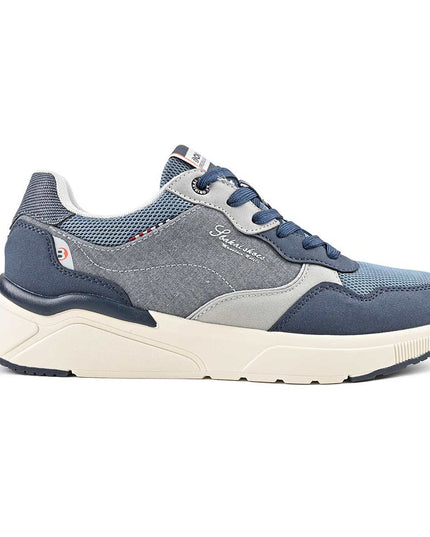 Pantofi sport de barbati cu inseretii din plasa - B4063.Albastru