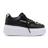 Pantofi sport De dama,cu insertii de plasa,Cu pietre,D1375,Negru