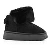 Cizme de dama,tip Ugg,Din piele ecologica intoarsa,imblanite,CD1056,Negru