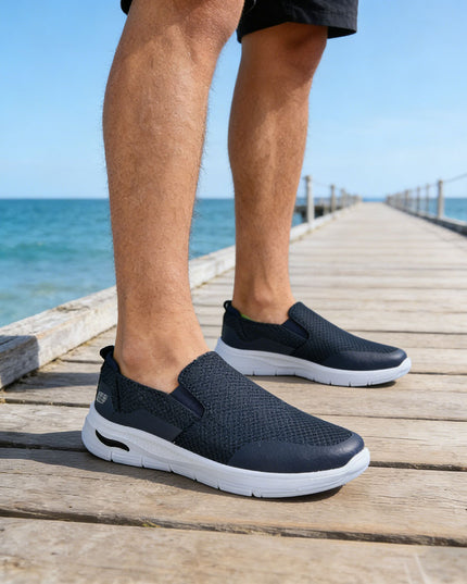 Pantofi sport de barbati din material textil, B4076 - Albastru