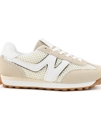 Pantofi Sport De Dama din material textil, D1497 - Bej