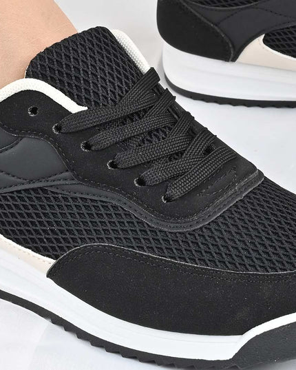 Pantofi Sport De Dama din material textil, D1495 - Negru