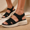 Sandale de Dama,Cu platforma,Din Piele Ecologica,SA139,Negru