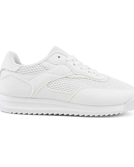 Pantofi Sport De Dama din material textil, D1495 - Alb