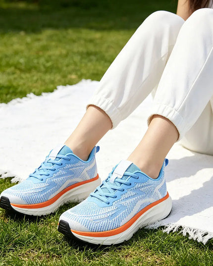 Pantofi sport de dama 0145, usori, din material textil - Albastru