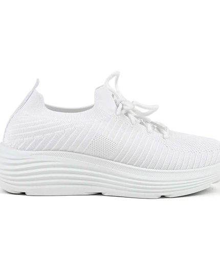 Pantofi Sport De Dama din material textil, D1491 - Alb