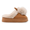 Papuci de casa Dama,Iepure cu pompon, Imblaniti,PD1057,Camel