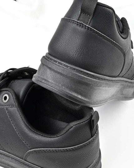 Pantofi sport de barbati din piele ecologica, B4068 - Negru